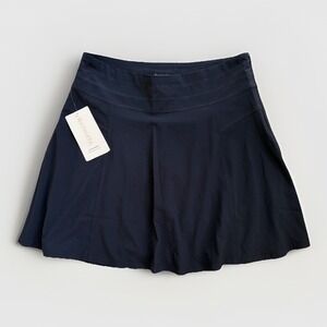 NWT Athleta Featherweight All Day Skort Size 8 Navy Skirt Athleisure Zip Pocket